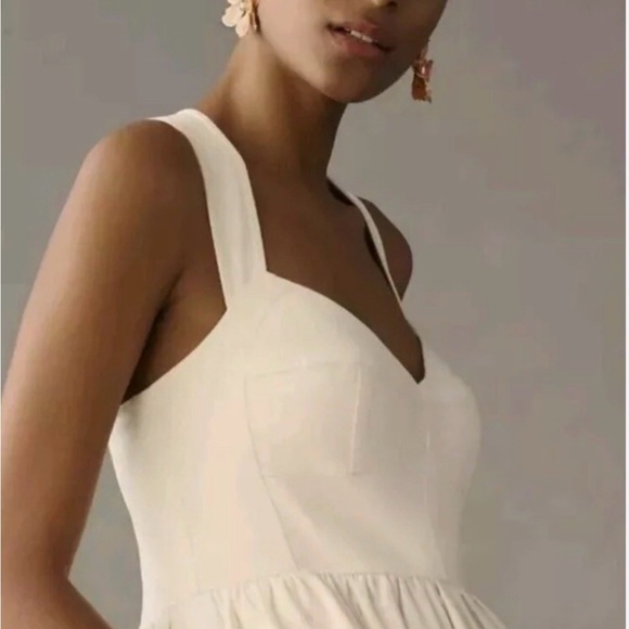 Anthropologie Cream Midi Dress - Picture 3 of 15